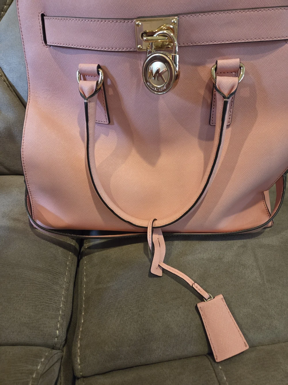Michael Kors Blush Pink Saffiano Leather Tote with Gold Hardware